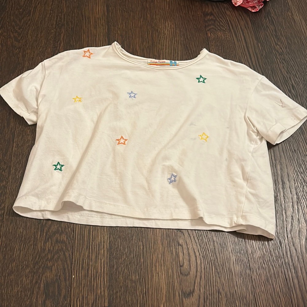 Vintage Havana crop star t shirt- Girls size medium